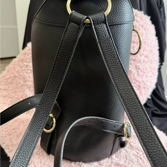 Danielle Nicole Black Backpack with Gold Accents - Picture 2 of 4